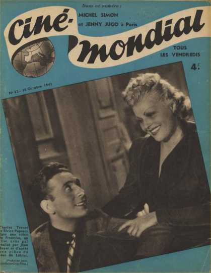CINE-MONDIAL magazine side cover Issue 62 30 October 1942