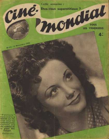 CINE-MONDIAL magazine side cover Issue 64 13 November 1942