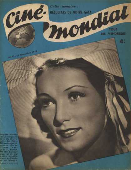 CINE-MONDIAL magazine side cover Issue 65 20 November 1942