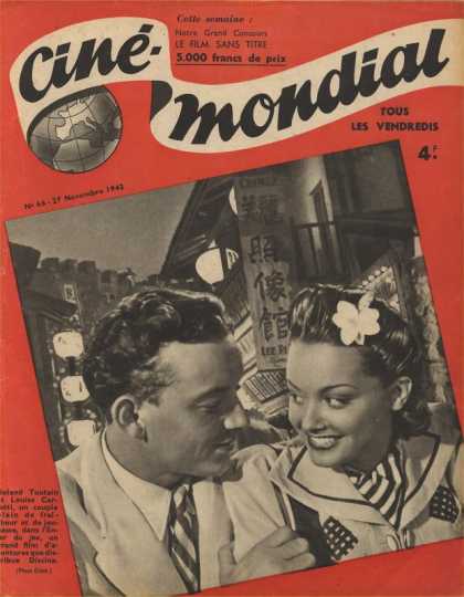 CINE-MONDIAL magazine side cover Issue 66 27 November 1942