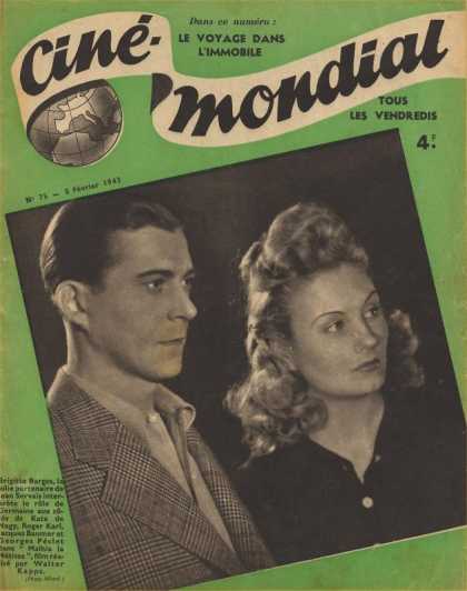 CINE-MONDIAL magazine side cover Issue 75 5 February 1943