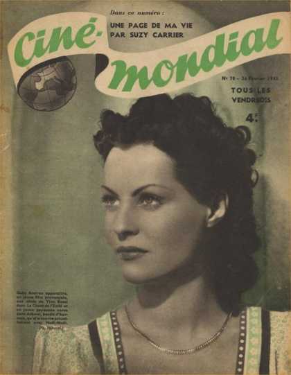 CINE-MONDIAL magazine side cover Issue 78 26 February 1943