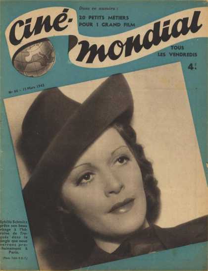CINE-MONDIAL magazine side cover Issue 80 12 March 1943