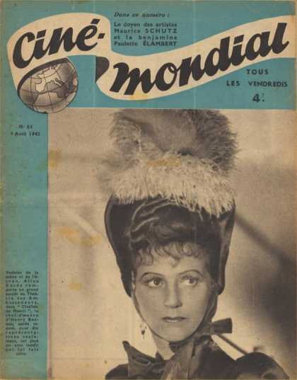 CINE-MONDIAL magazine side cover Issue 84 9 April 1943