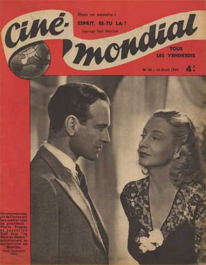 CINE-MONDIAL magazine side cover Issue 85 16 April 1943