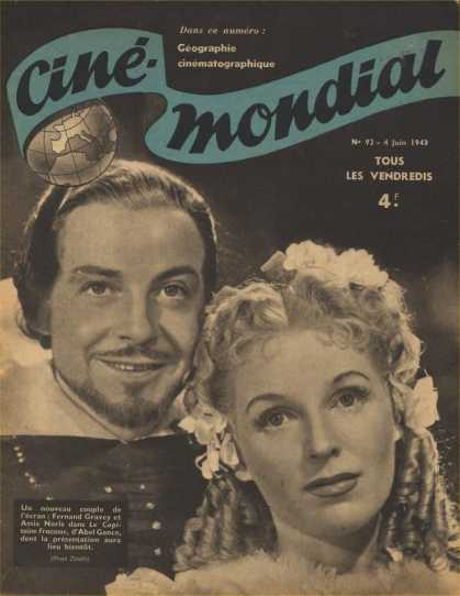 CINE-MONDIAL magazine side cover Issue 92 4 June 1943
