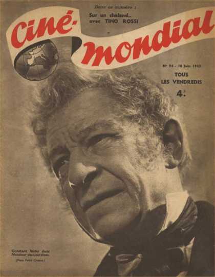 CINE-MONDIAL magazine side cover Issue 94 18 June 1943