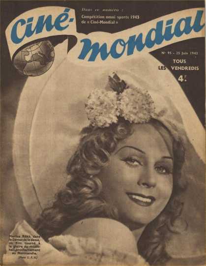 CINE-MONDIAL magazine side cover Issue 95 25 June 1943