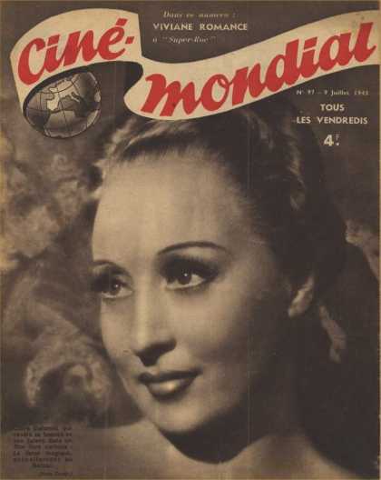 CINE-MONDIAL magazine side cover Issue 97 9 July 1943