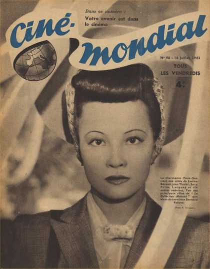 CINE-MONDIAL magazine side cover Issue 98 16 July 1943