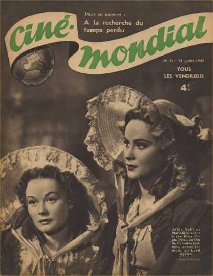 CINE-MONDIAL magazine side cover Issue 99 23 July 1943