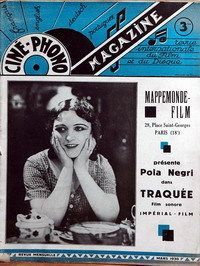 CINE-PHONO magazine side cover Issue 1 March 1930