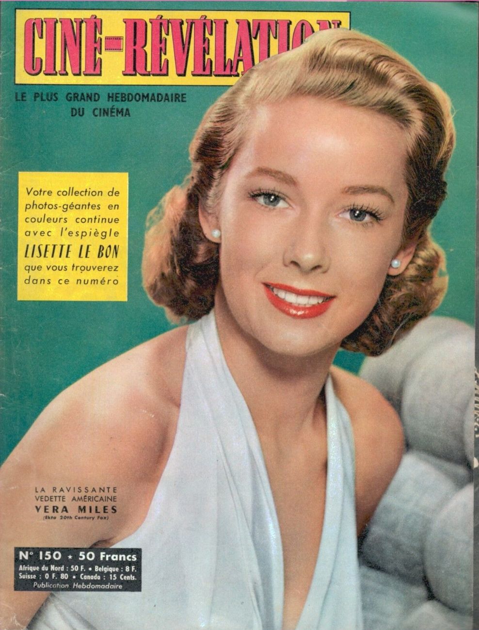 CINE-REVELATION magazine side cover Issue 150 14 February 1957