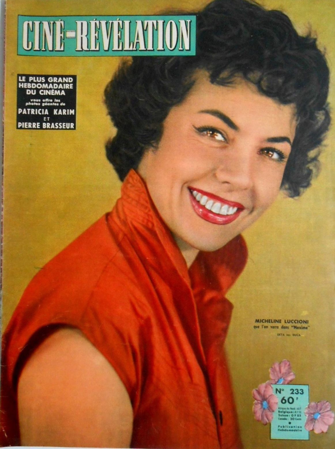 CINE-REVELATION magazine side cover Issue 233 18 September 1958