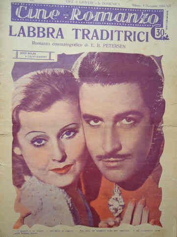 CINE ROMANZO magazine side cover Issue 434 3 December 1933