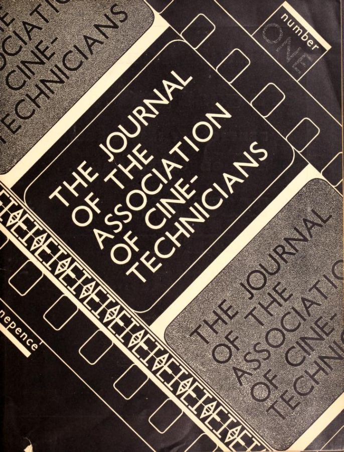 CINE TECHNICIAN magazine side cover Issue 1 May 1935