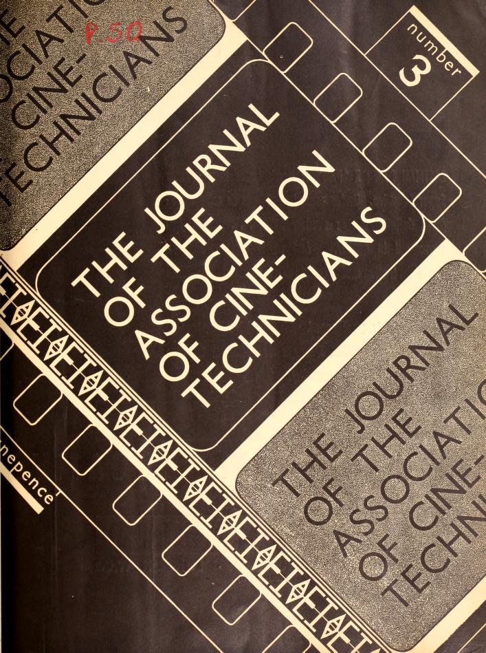 CINE TECHNICIAN magazine side cover Issue 3 November 1935
