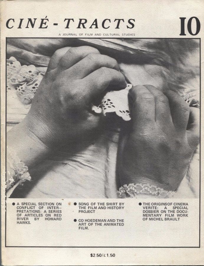 CINE-TRACTS magazine side cover Issue 10  1980