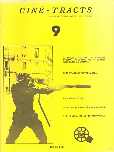 CINE-TRACTS magazine side cover Issue 9 Winter 1980