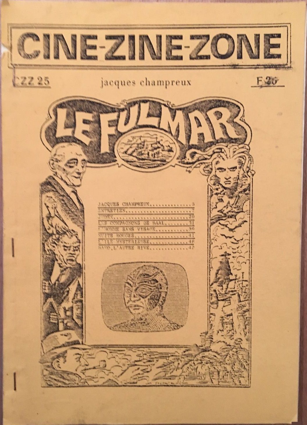 CINE-ZINE-ZONE magazine side cover Issue 25 February 1985