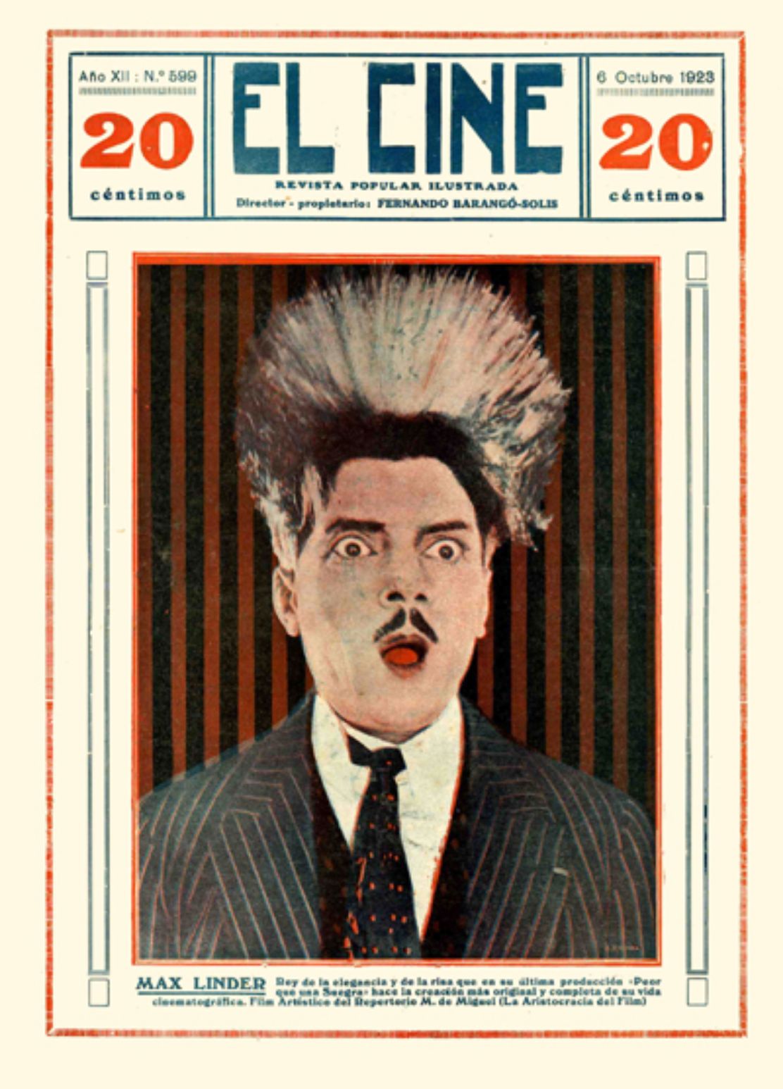 CINE | EL magazine side cover Issue 599 6 October 1923