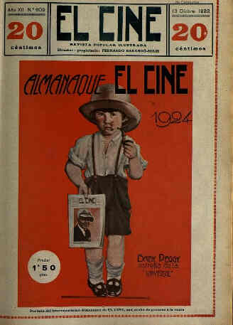 CINE | EL magazine side cover Issue 609 13 December 1923