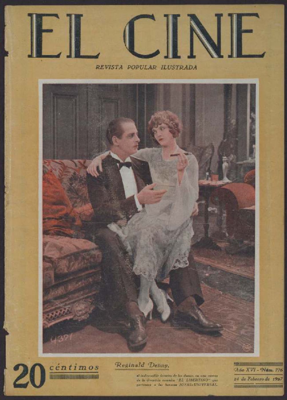 CINE | EL magazine side cover Issue 776  1927