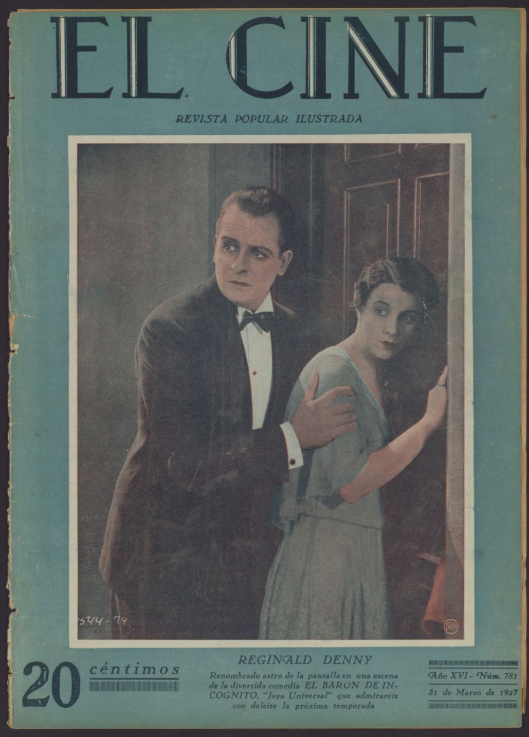 CINE | EL magazine side cover Issue 781  1927