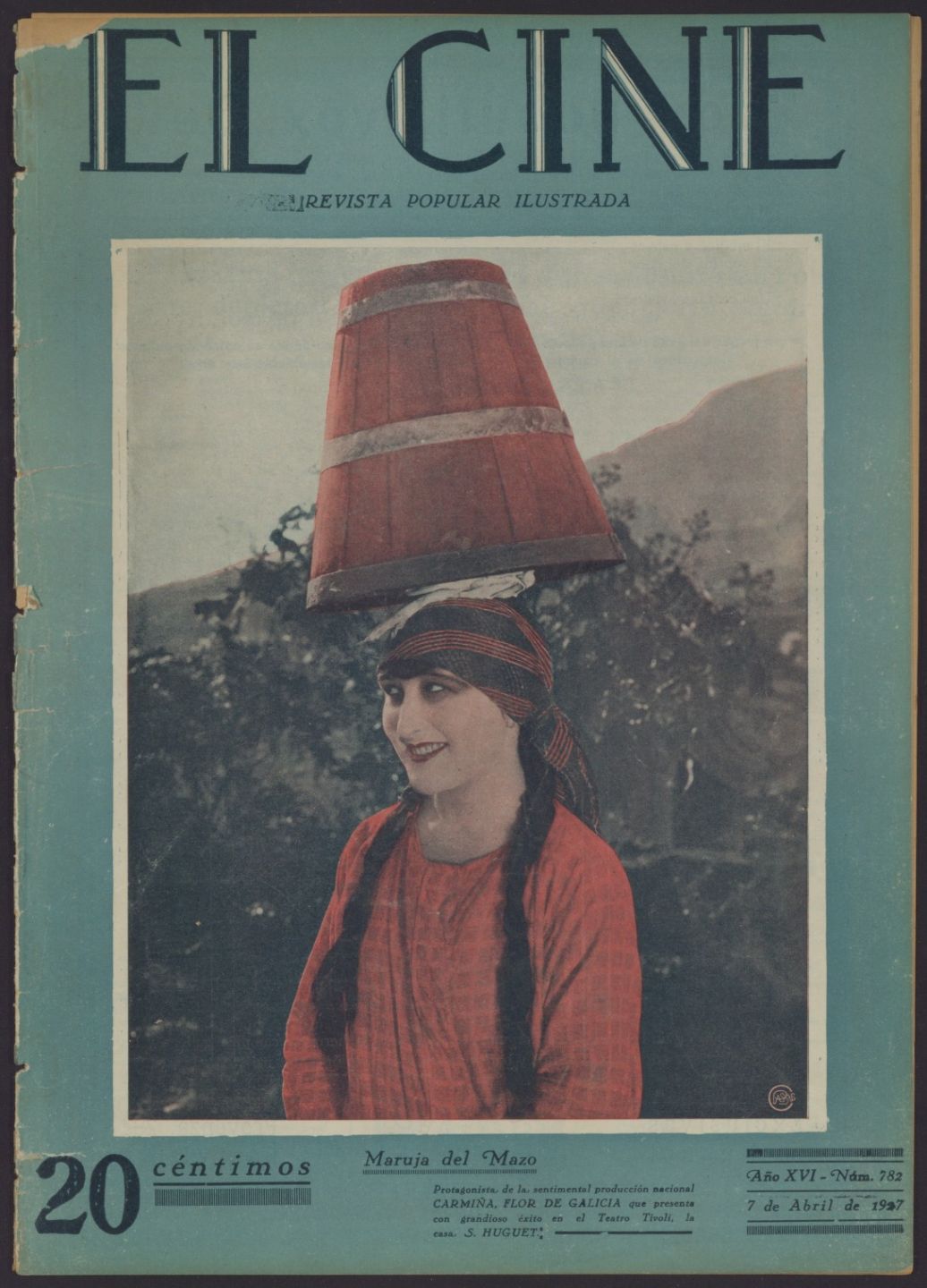 CINE | EL magazine side cover Issue 782  1927