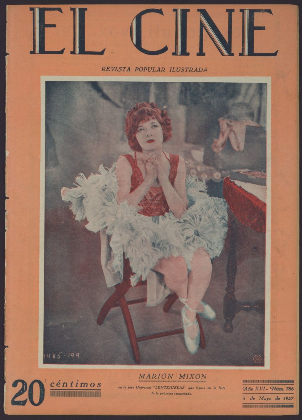 CINE | EL magazine side cover Issue 786  1927