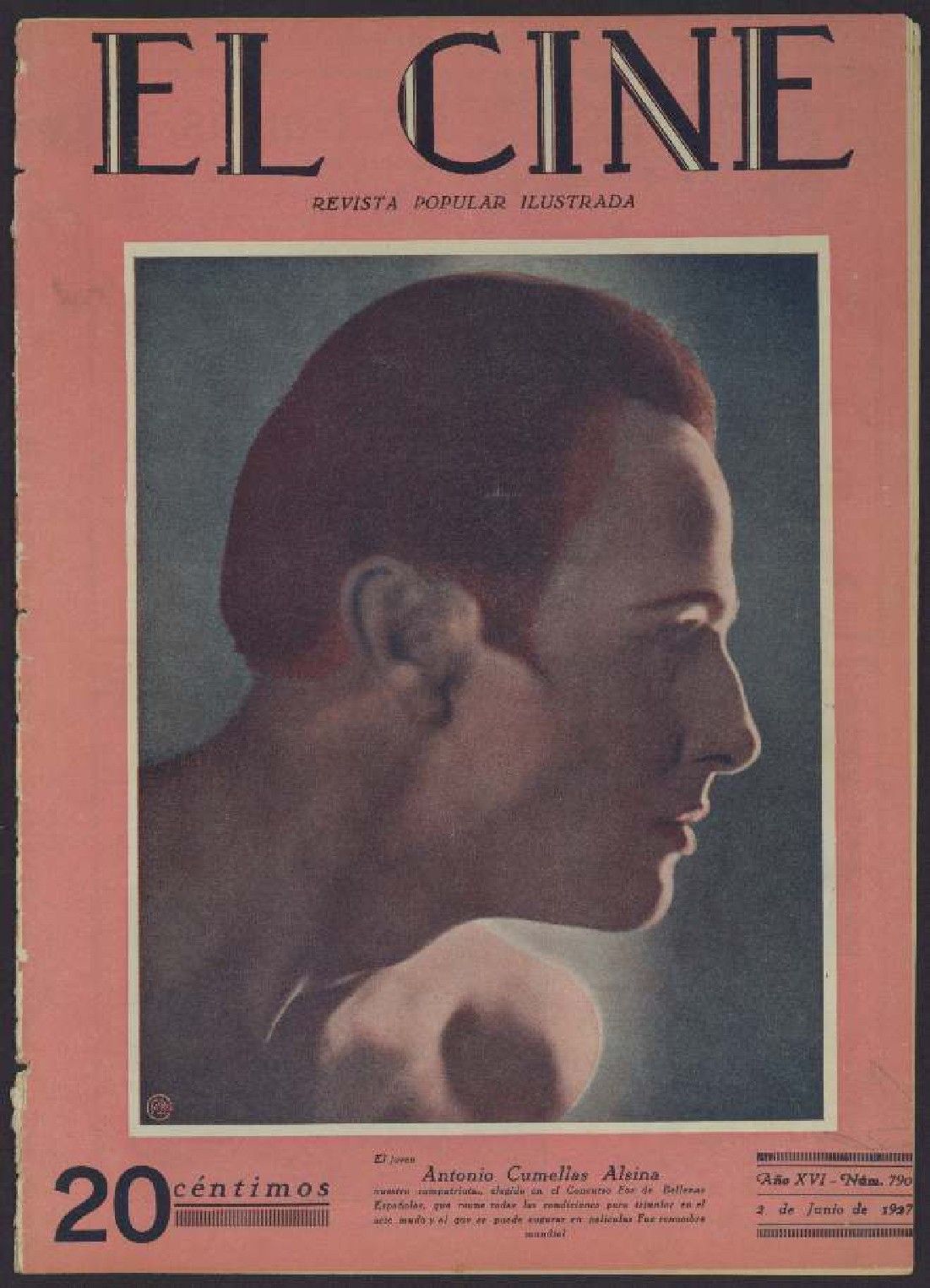 CINE | EL magazine side cover Issue 790  1927
