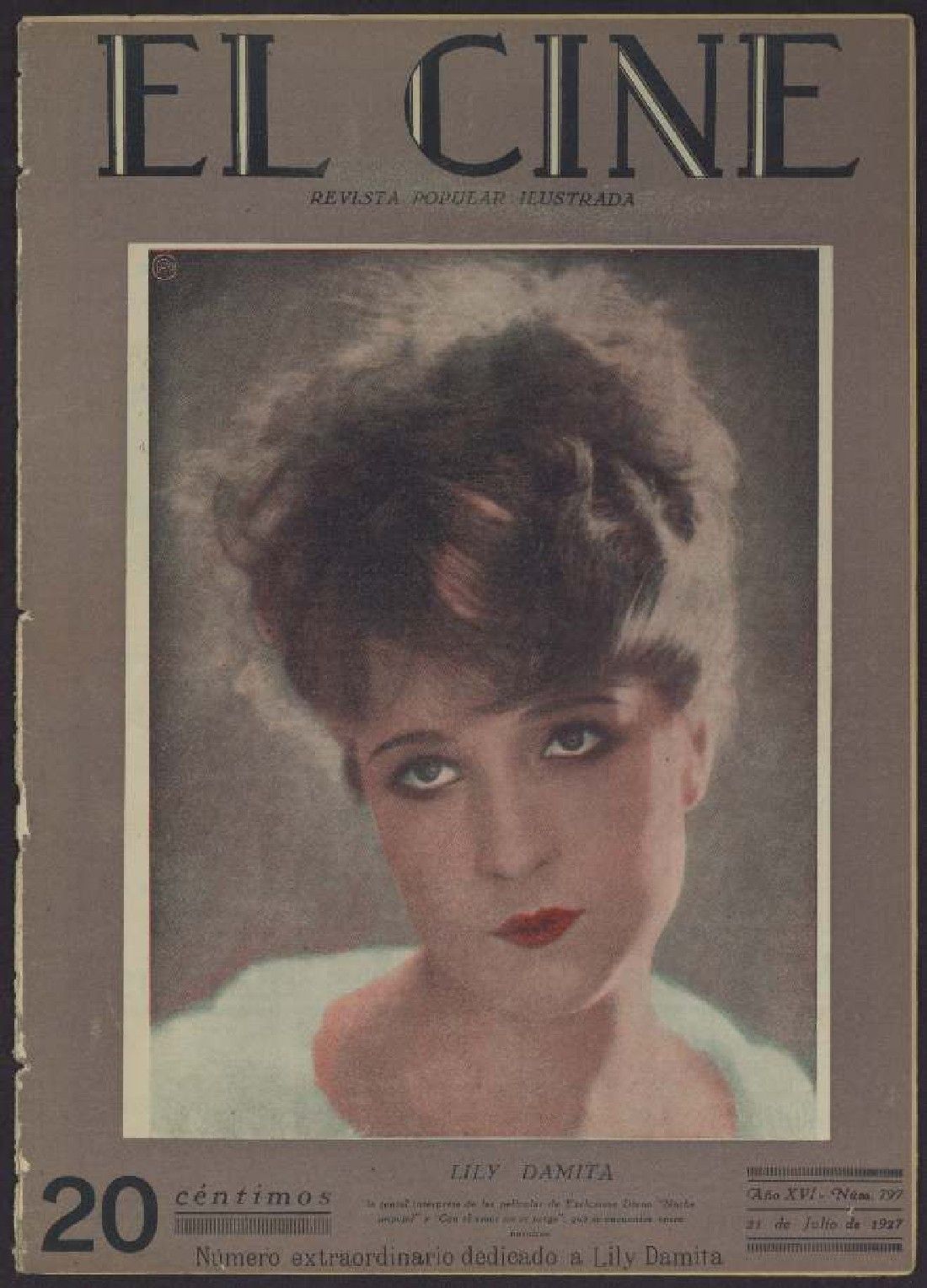 CINE | EL magazine side cover Issue 797  1927