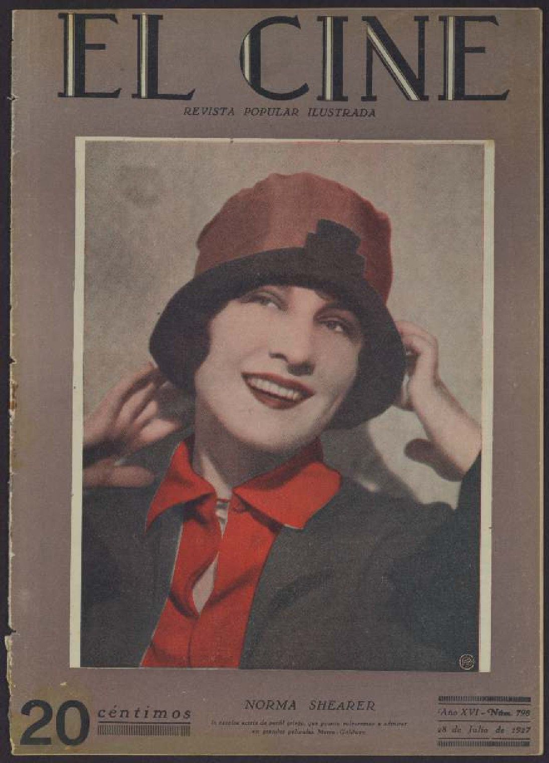 CINE | EL magazine side cover Issue 798  1927