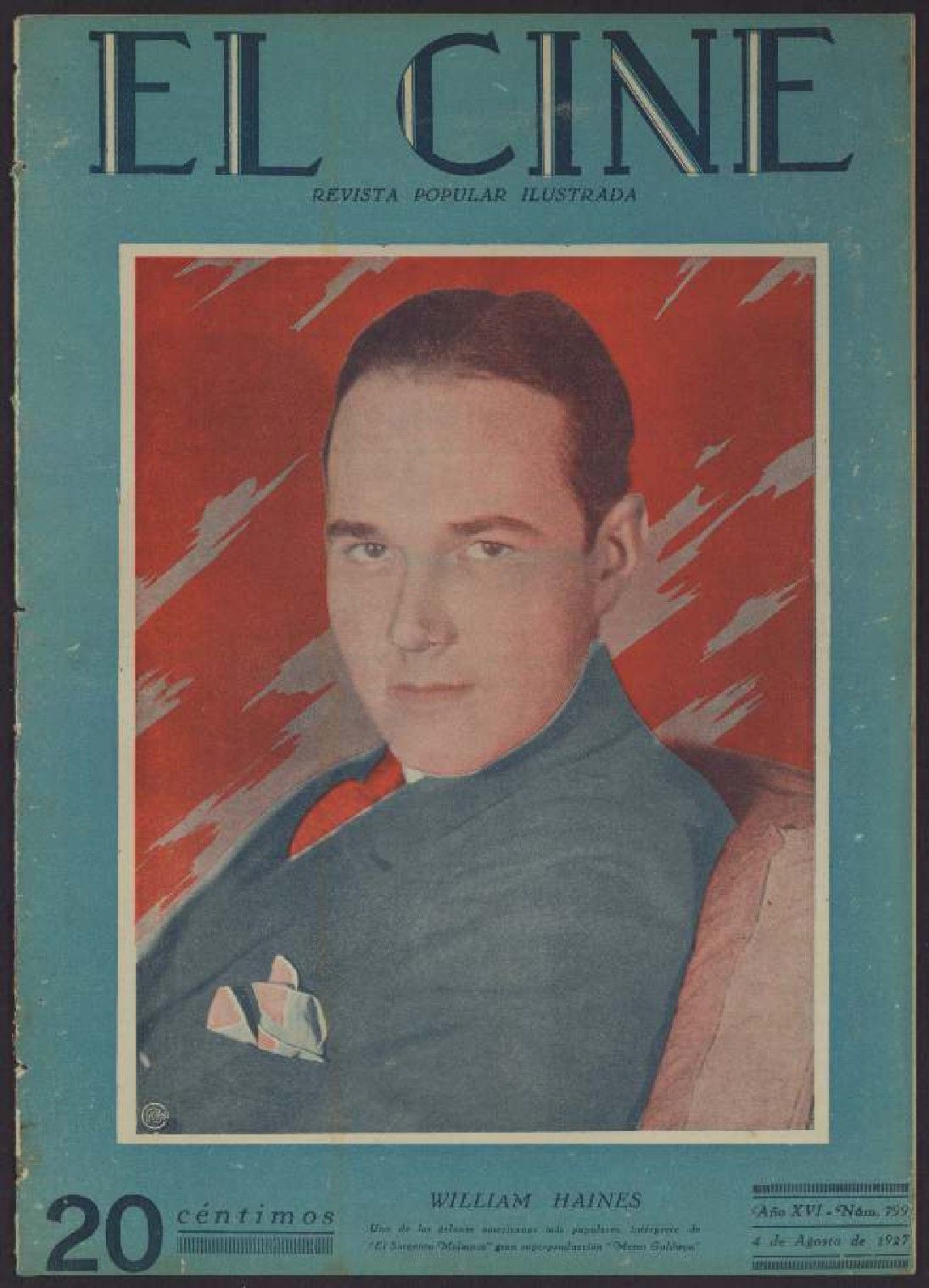 CINE | EL magazine side cover Issue 799  1927