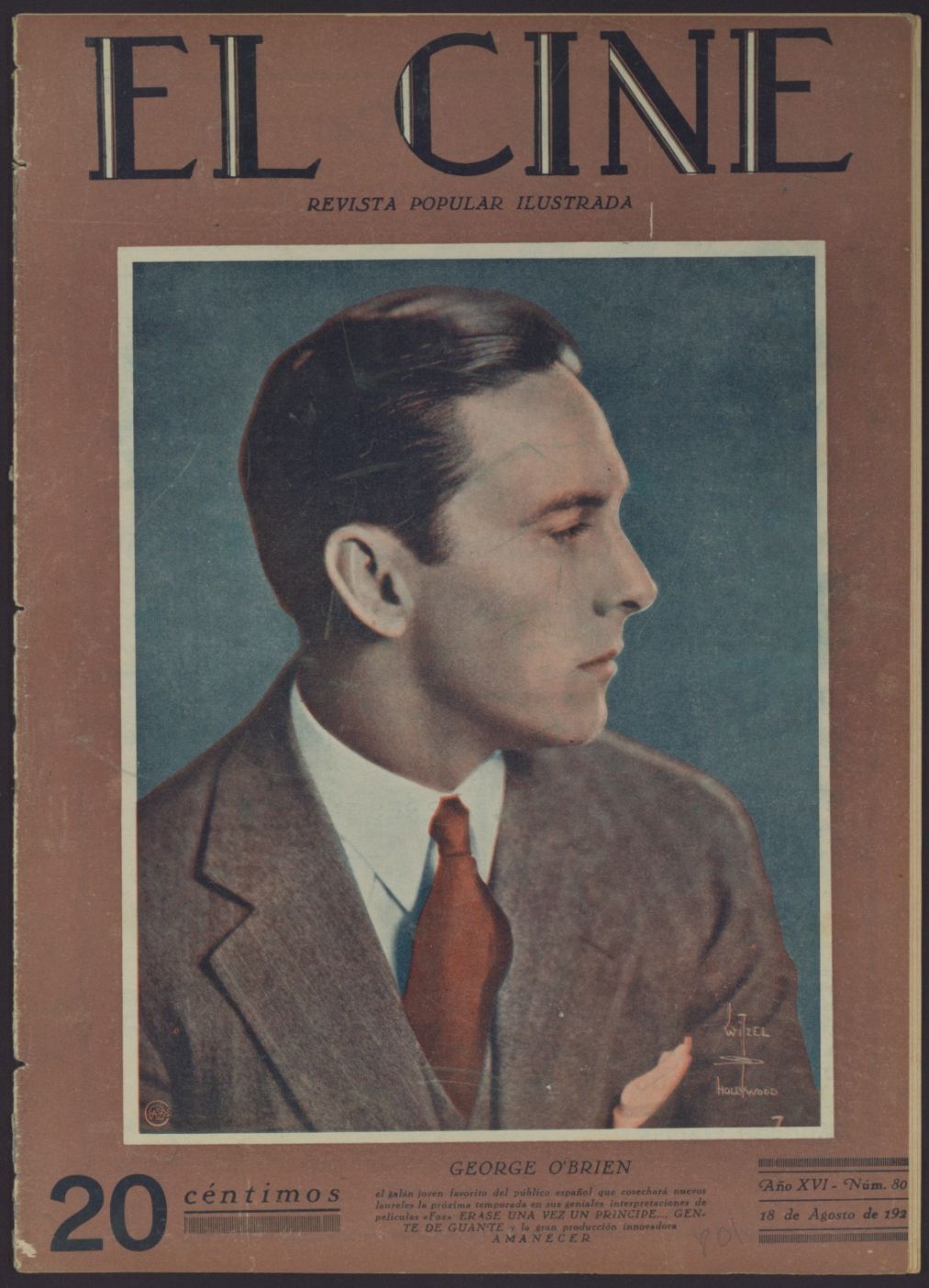 CINE | EL magazine side cover Issue 801  1927