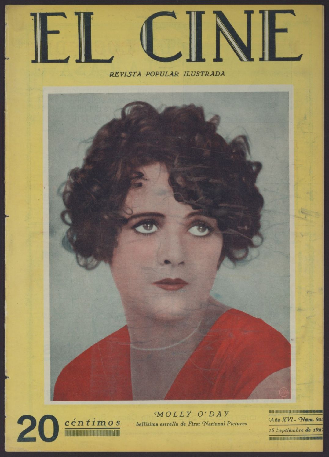 CINE | EL magazine side cover Issue 805  1927