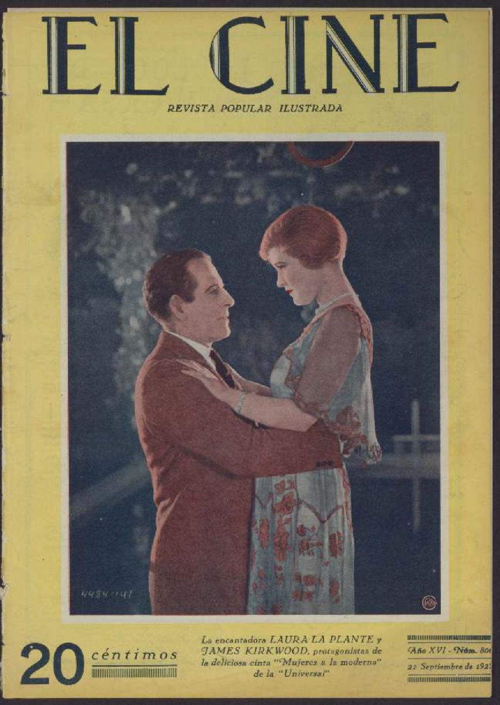 CINE | EL magazine side cover Issue 806  1927