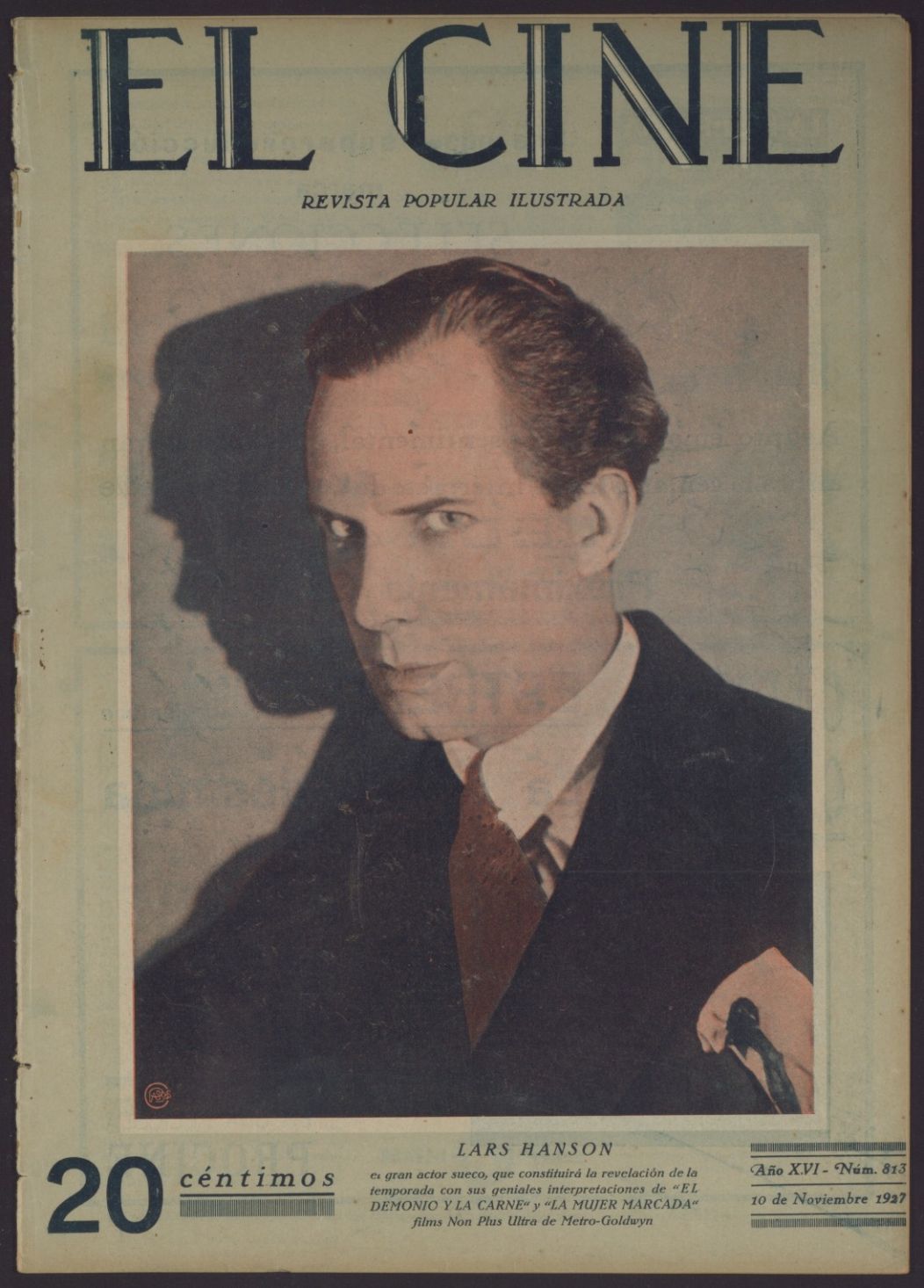 CINE | EL magazine side cover Issue 813  1927