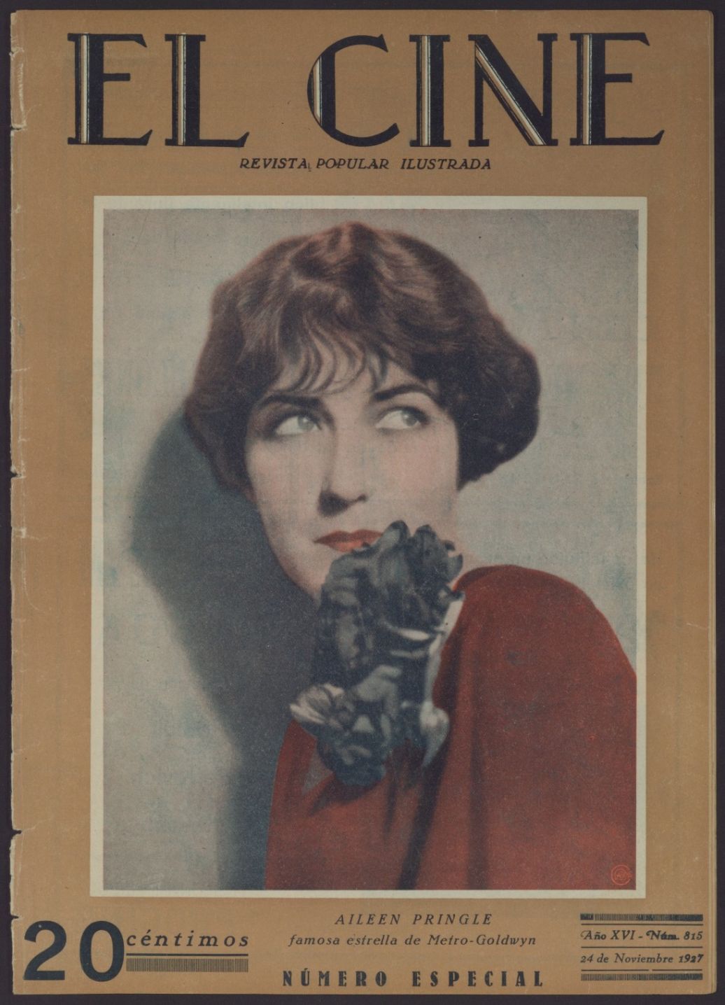 CINE | EL magazine side cover Issue 815  1927