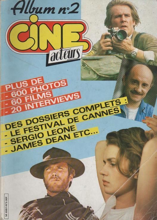 CINE ACTEURS magazine side cover  Album # 2  1984