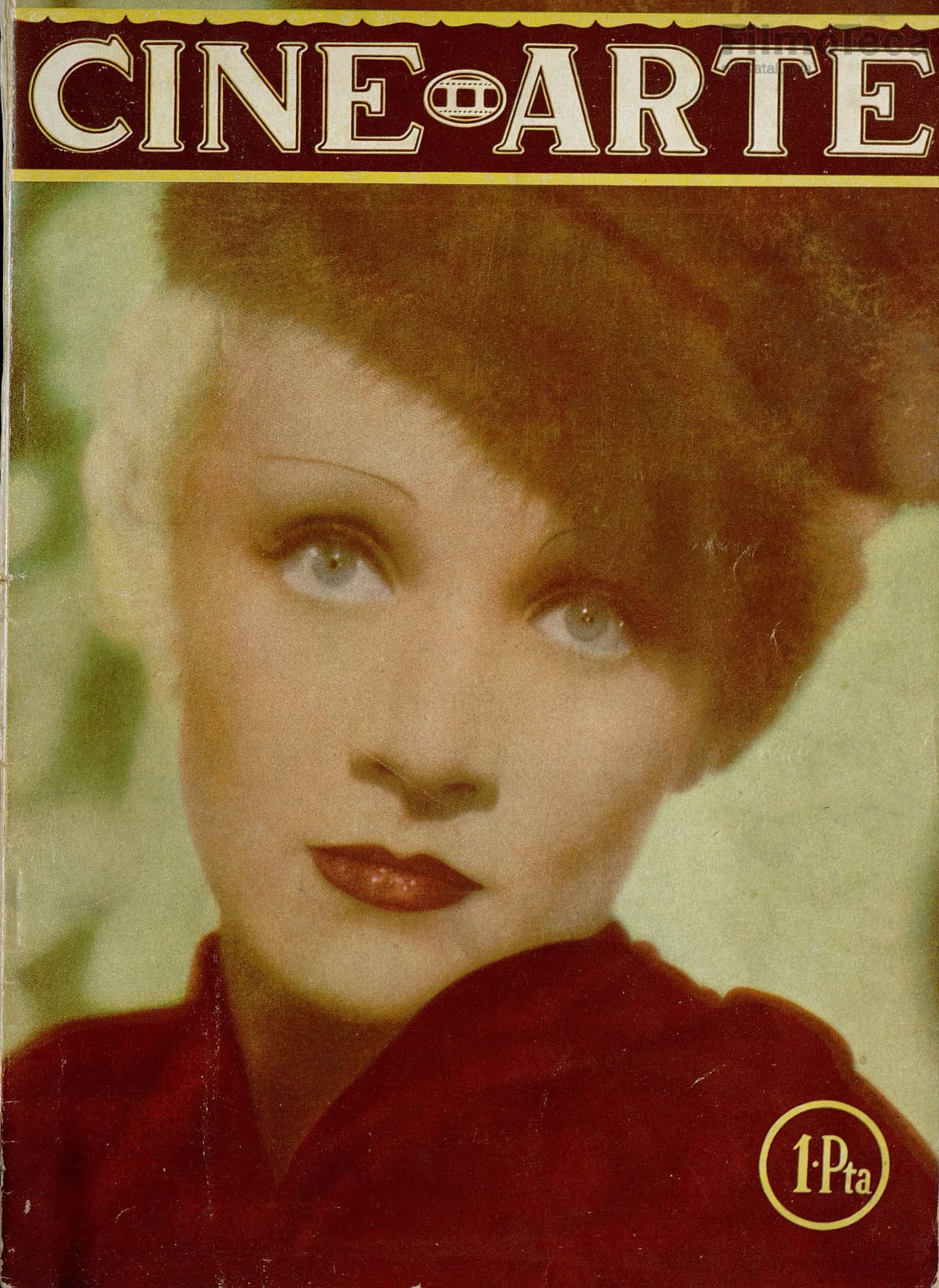 CINE ARTE magazine side cover Issue 8  1934