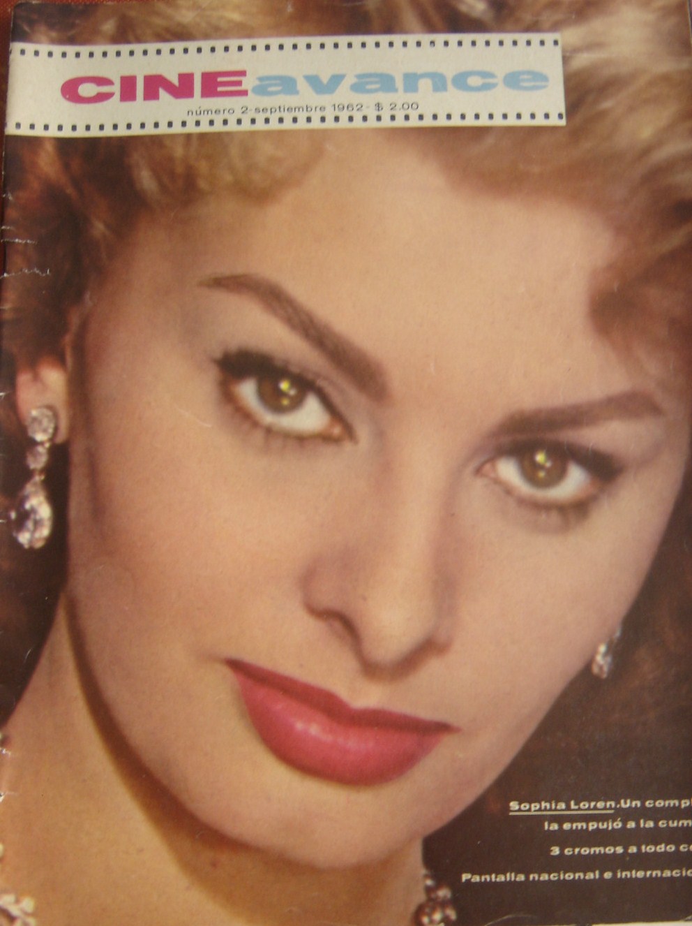 CINE AVANCE magazine side cover Issue 2 September 1962