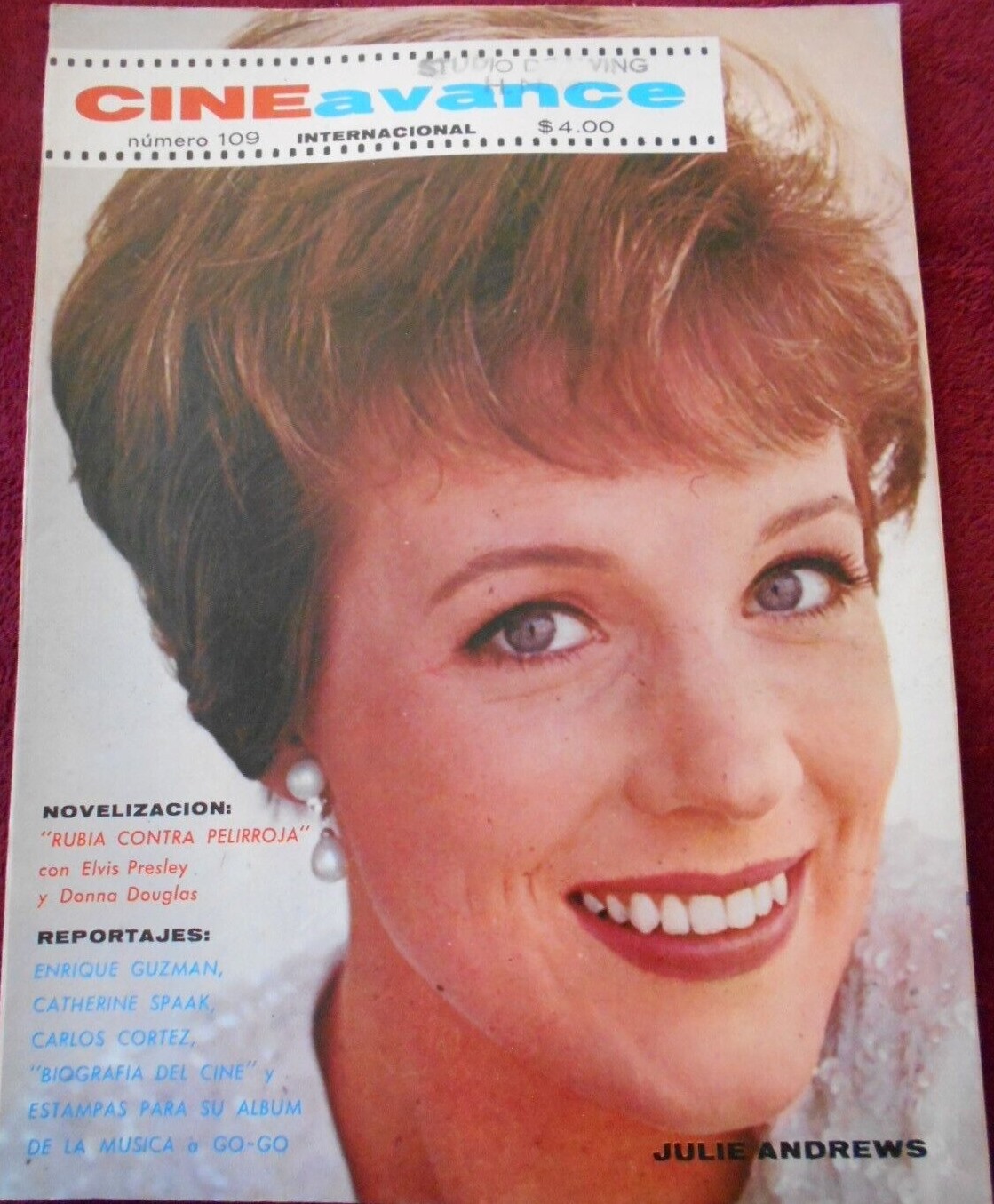 CINE AVANCE magazine side cover Issue 109  1966
