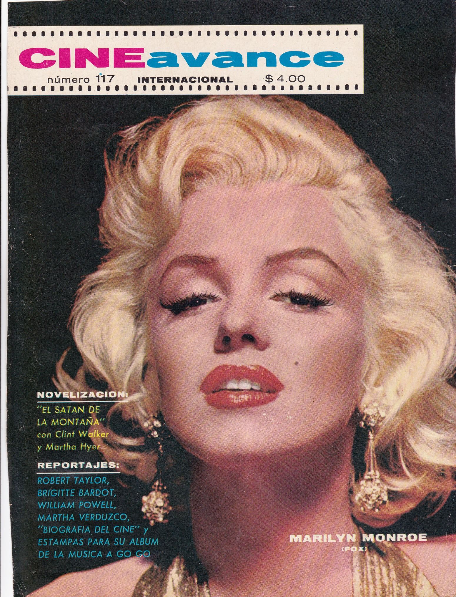 CINE AVANCE magazine side cover Issue 117  1966