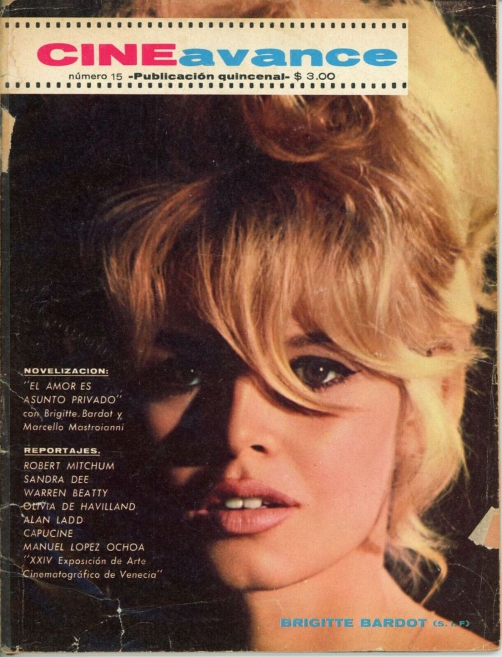 CINE AVANCE magazine side cover Issue 15  1963