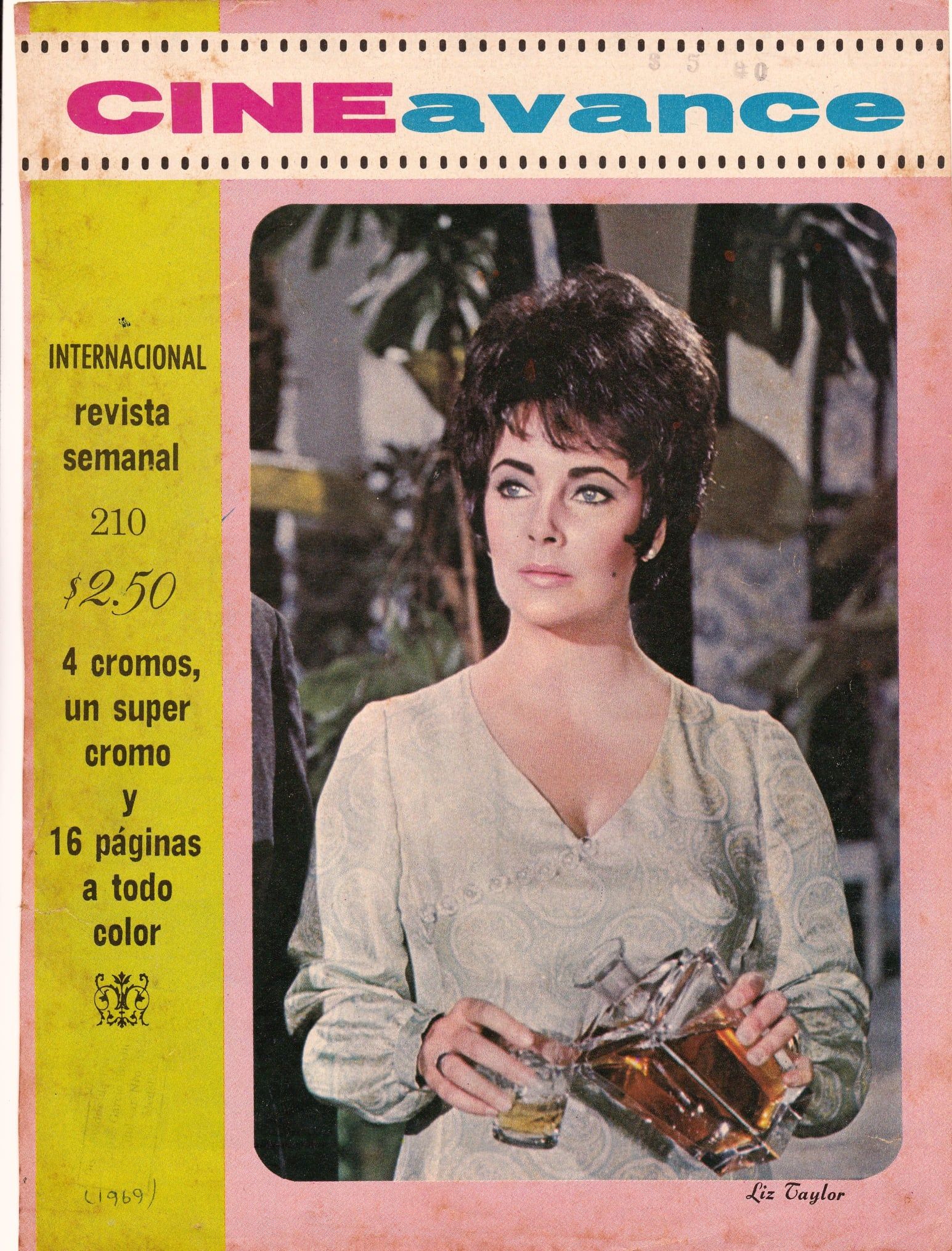 CINE AVANCE magazine side cover Issue 210  1969
