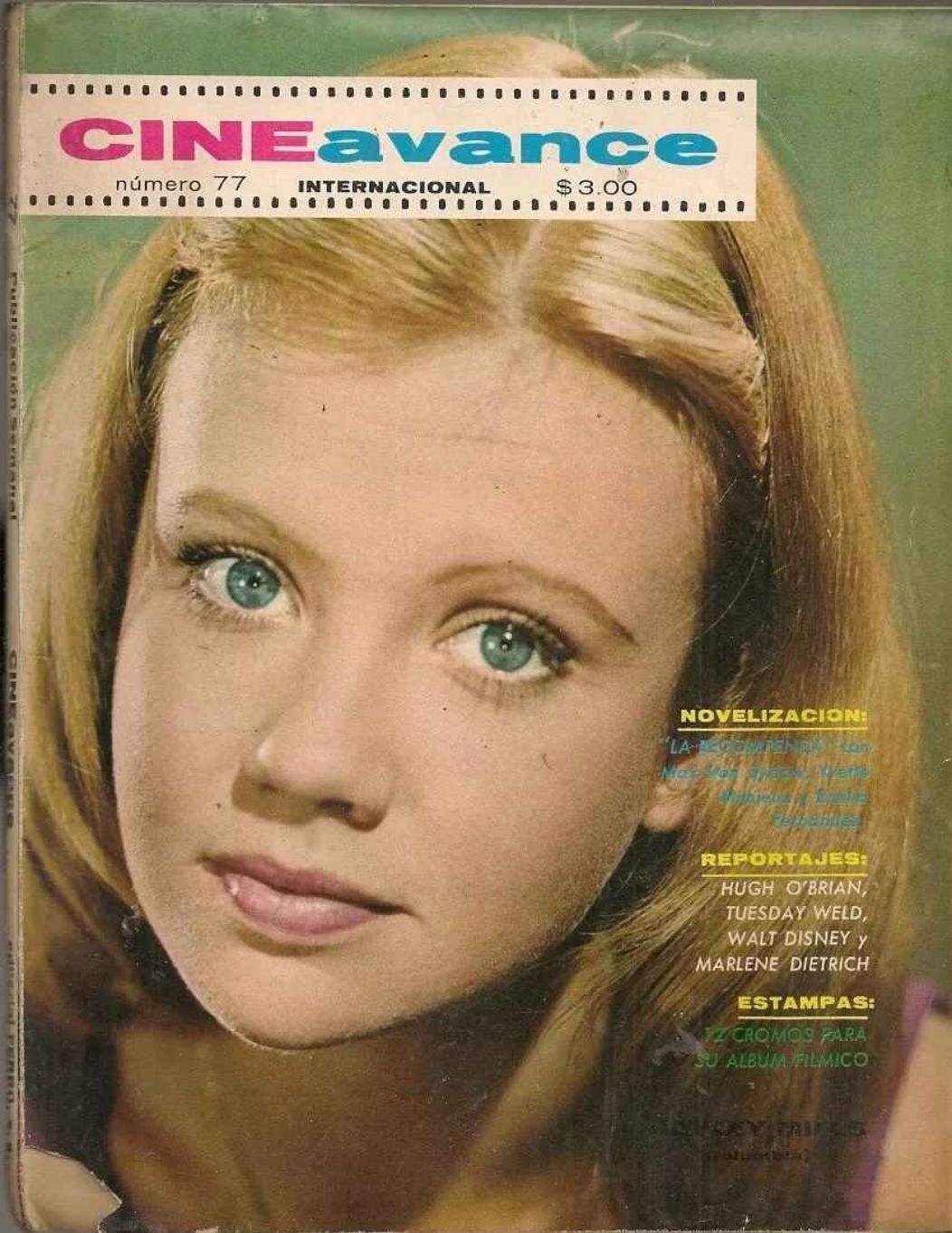 CINE AVANCE magazine side cover Issue 77  1965
