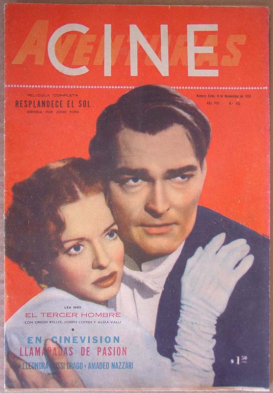 CINE AVENTURAS magazine side cover Issue 420 8 November 1954