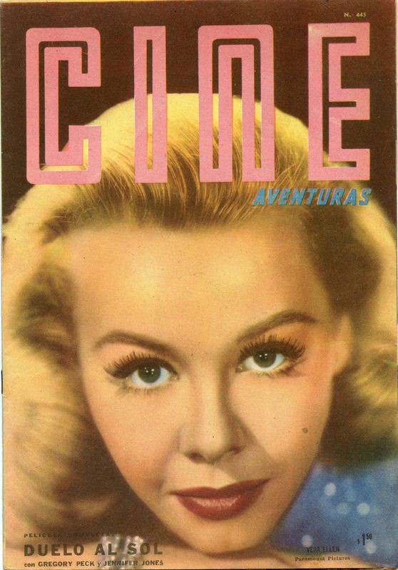 CINE AVENTURAS magazine side cover Issue 445 12 May 1955