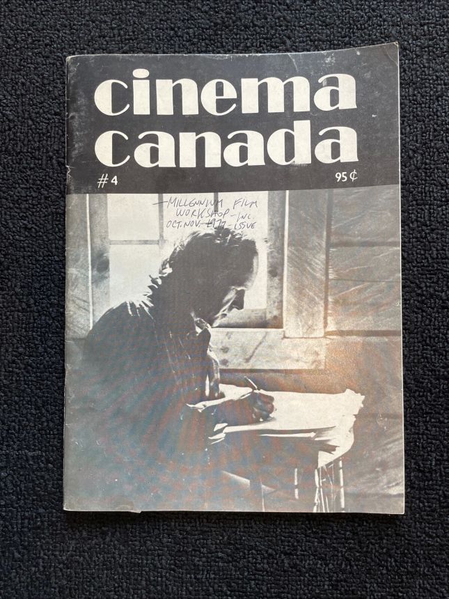CINEMA CANADA magazine side cover Issue 4  1972